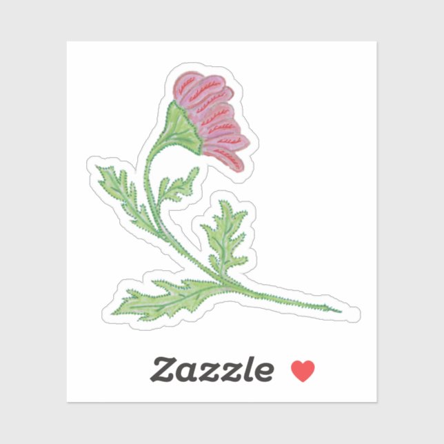 Pretty Pink Hand-drawn Posey (Sheet)