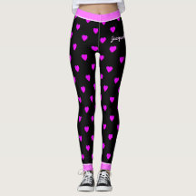 Pretty Pink Hearts on BLACK