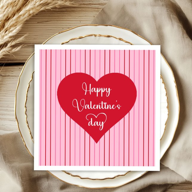 Pretty Pink Hearts Valentine Decor Napkins (Pretty Pink Hearts Valentine Decor Napkins)