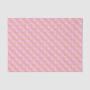 Pretty Pink Hearts with Gold Trim Tissue Paper