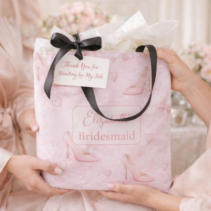 Pretty Pink High Heel Bridesmaid Tote Bag