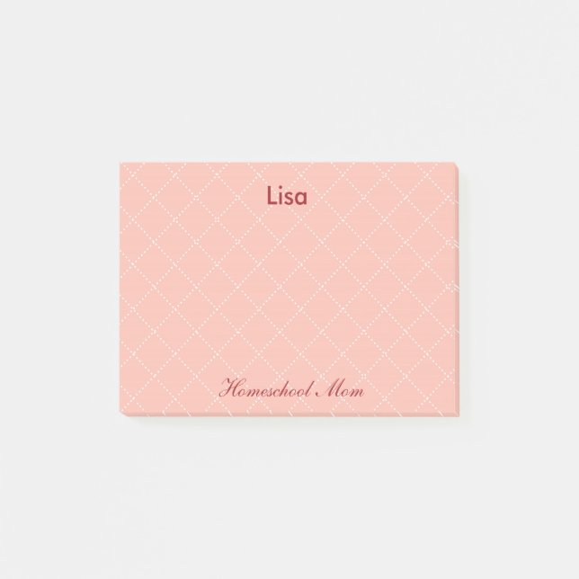 Pretty Pink Homeschool Mum Post-it Notes (Front)