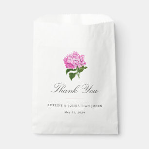 Pretty Pink Hydrangea Elegant Favour Bags