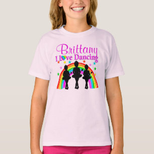 PRETTY PINK I LOVE DANCING PERSONALIZED APPAREL T-Shirt
