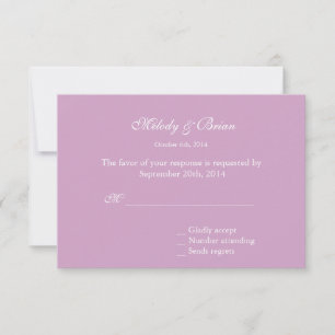 pretty pink magnolia flower rsvp cards wedding