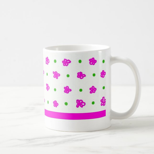 Pretty Pink Mini-print Floral Classic Mug (Right)