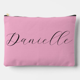 Pretty Pink Minimalist Elegant Custom Accessory Pouch