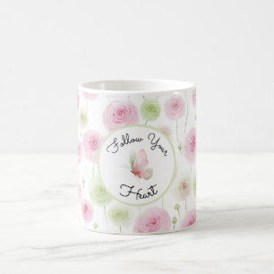 Pretty Pink Mint Ranunculus Coffee Mug