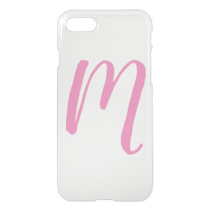 Pretty Pink Monogram iPhone SE/8/7 Case