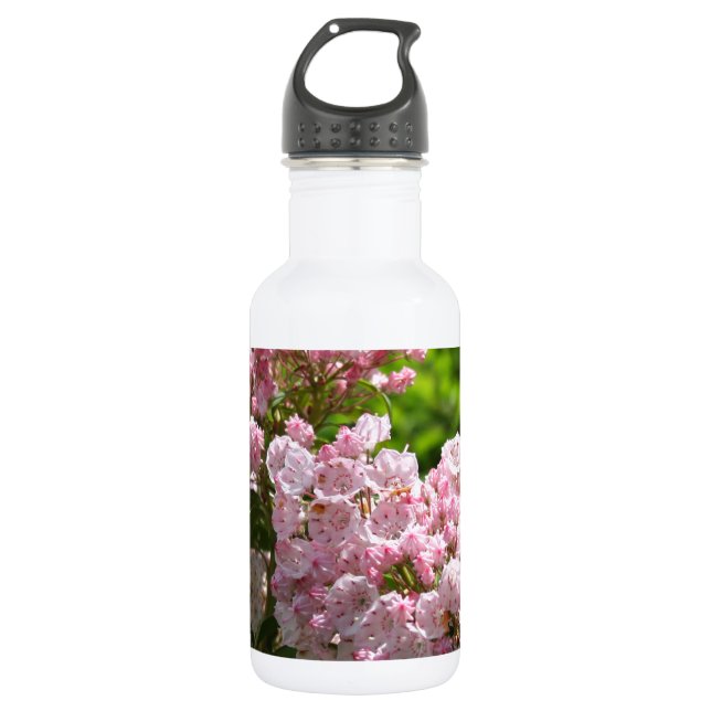 Pretty Pink Mountain Laurel Flowers 532 Ml Water Bottle (Front)