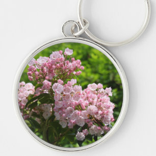 Pretty Pink Mountain Laurel Flowers Key Ring