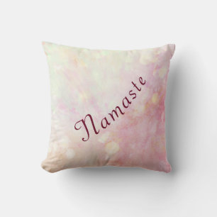 Pretty Pink Namaste design Cushion