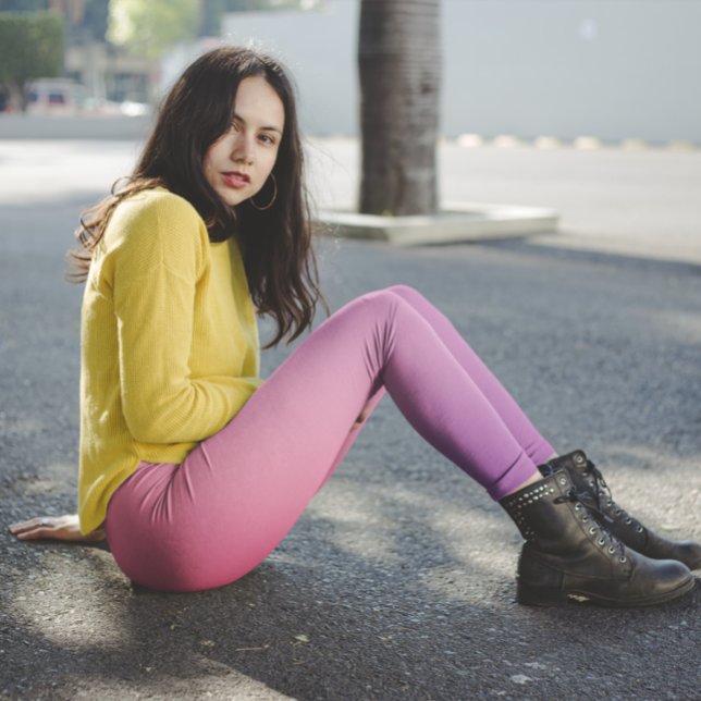 Pretty Pink Ombre Gradient Leggings (Creator Uploaded)