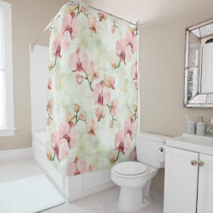 Pretty Pink Orchids Shower Curtain