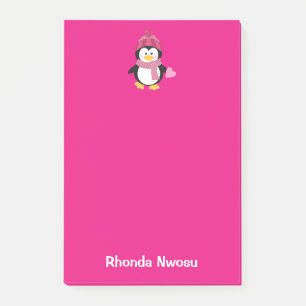 Pretty Pink Panda Valentine's Day Post-it Notes