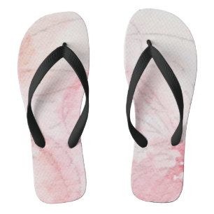 Pretty Pink Pastel Watercolor Ladies Jandals