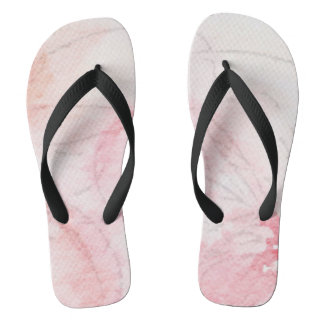 Pretty Pink Pastel Watercolor Ladies Jandals