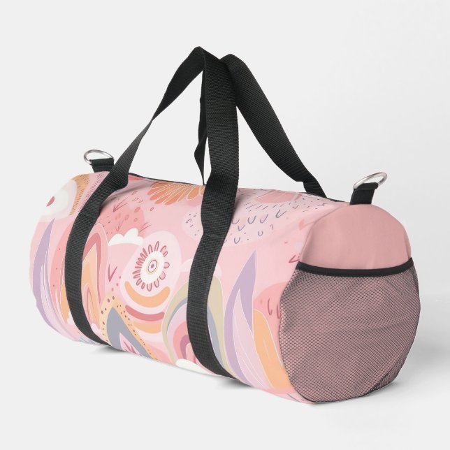 Pretty Pink Pattern  Duffle Bag (Right Corner)
