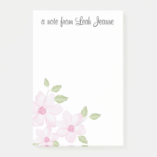 Pretty Pink Peonies Bouquet Post-it Notes (Front)