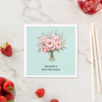 Pretty Pink Peony Flower Bouquet Birthday