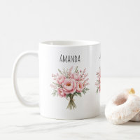Pretty Pink Peony Flower Bouquet