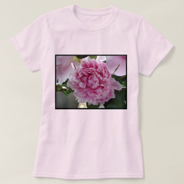Pretty Pink Peony T-Shirt (Design Front)