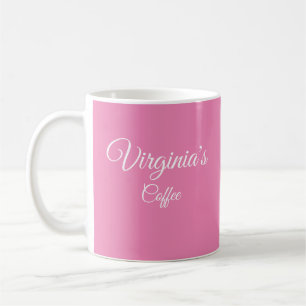 Pretty Pink Personalised Coffee Mug