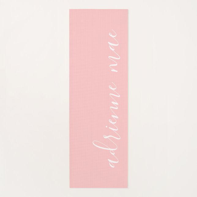 Pretty Pink Personalised Name Reversible Yoga Mat (Front)