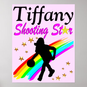 PRETTY PINK PERSONALIZED BASKETBALL POSTER