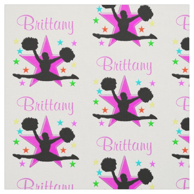 PRETTY PINK PERSONALIZED GYMNASTICS FABRIC (Swatch)