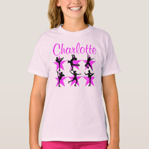 PRETTY PINK PERSONALIZED SKATING STAR TEE
