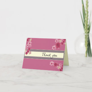 Pretty Pink Petals Thank You Card