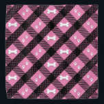 Pretty Pink Plaid - Pet  Bandanna<br><div class="desc">Pet Bandanna. Featuring a stylish pretty pink Plaid pattern. The pink background colour can be changed to any colour you like. ⭐99% of my designs in my store are done in layers. This makes it easy for you to resize and move the graphics and text around so that it will...</div>