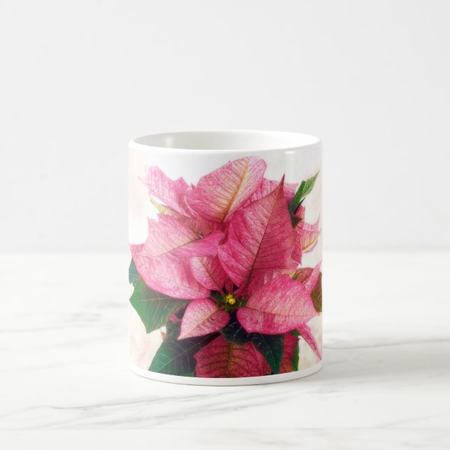 Pretty Pink Poinsettia Mug (Center)