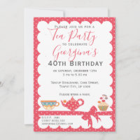 Pretty Pink Polka Dot Birthday Tea Party 
