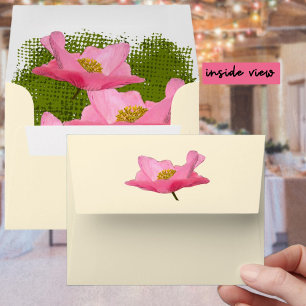 Pretty Pink Poppy Photograph Envelopes