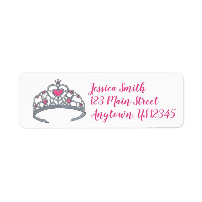 Pretty Pink Princess Jewel Tiara Crown Royalty (Front)