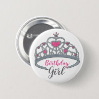 Pretty Pink Princess Tiara Birthday Party Girl