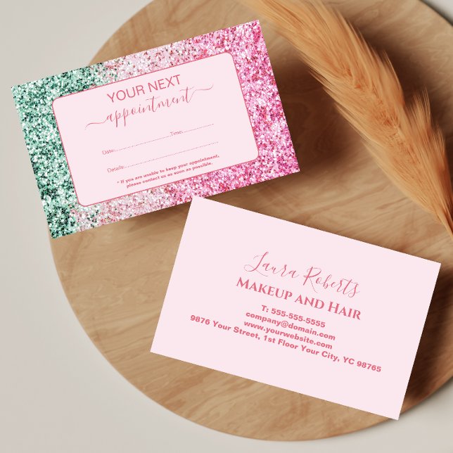 Pretty Pink Professional Style Appointment Card (Creator Uploaded)