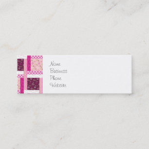 Pretty Pink Purple Patchwork Quilt Design Gifts Mini Business Card