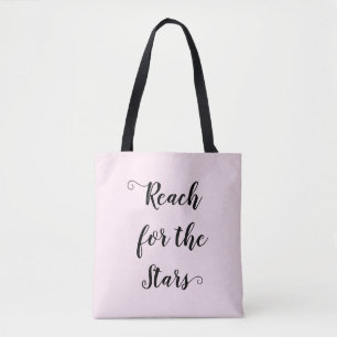 Pretty Pink Reach for the Stars Tote Bag