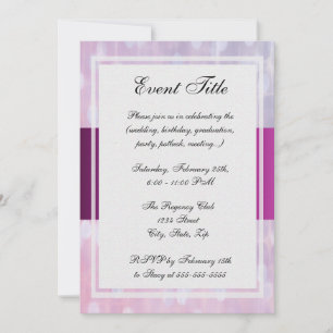 Pretty Pink Ribbon Invitation
