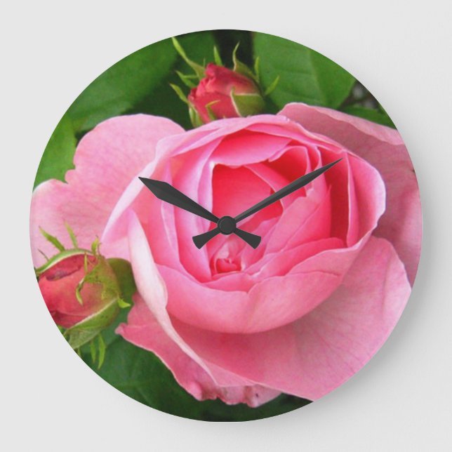 Pretty Pink Rose Clock (Front)