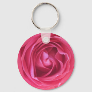 Pretty Pink Rose Key Ring