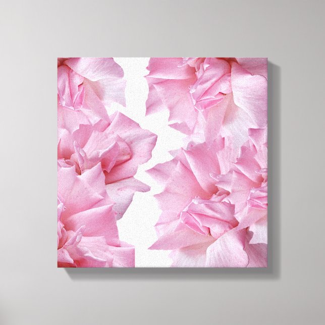 Pretty pink rose petal floral abstract modern art canvas print (Front)