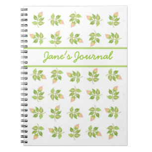 Pretty Pink Rosebud Spiral Notebook