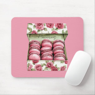 Pretty Pink Roses Box of Macarons Mouse Pad