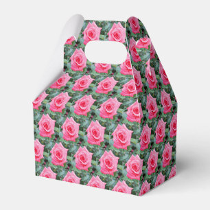 Pretty Pink Roses Favour Box