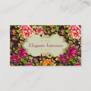 Pretty Pink Roses Floral Business Card