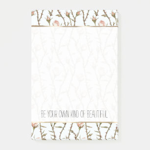 Pretty Pink Roses Floral Post-it Notes